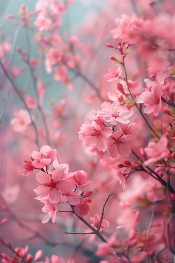 樱花花瓣背景素材