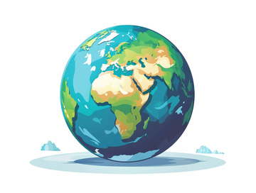 地球环保主题卡通插画