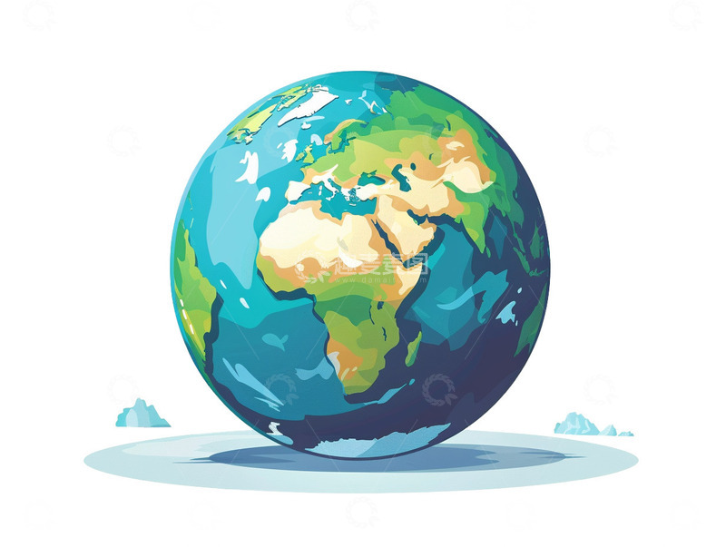 地球环保主题卡通插画