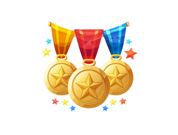 金色奖牌卡通装饰