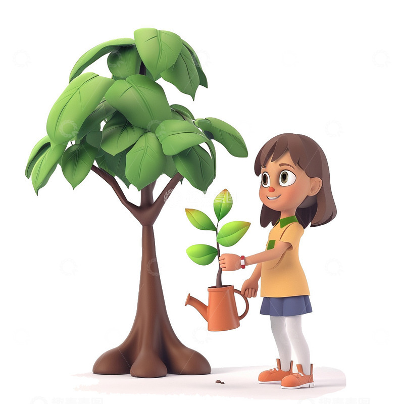 高清大图下载【趣麦麦图】劳动节卡通女孩