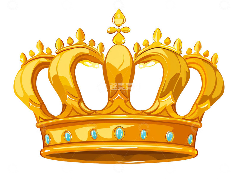高清大图下载【趣麦麦图】卡通风格金色王冠