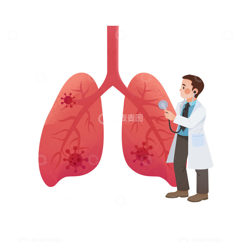 源文件下载【趣麦麦图】医生和肺的结合场景