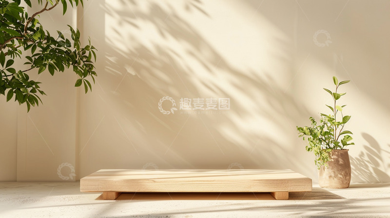 高清大图下载【趣麦麦图】大促木质展台