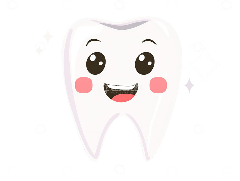 高清大图下载【趣麦麦图】卡通微笑的牙齿形象