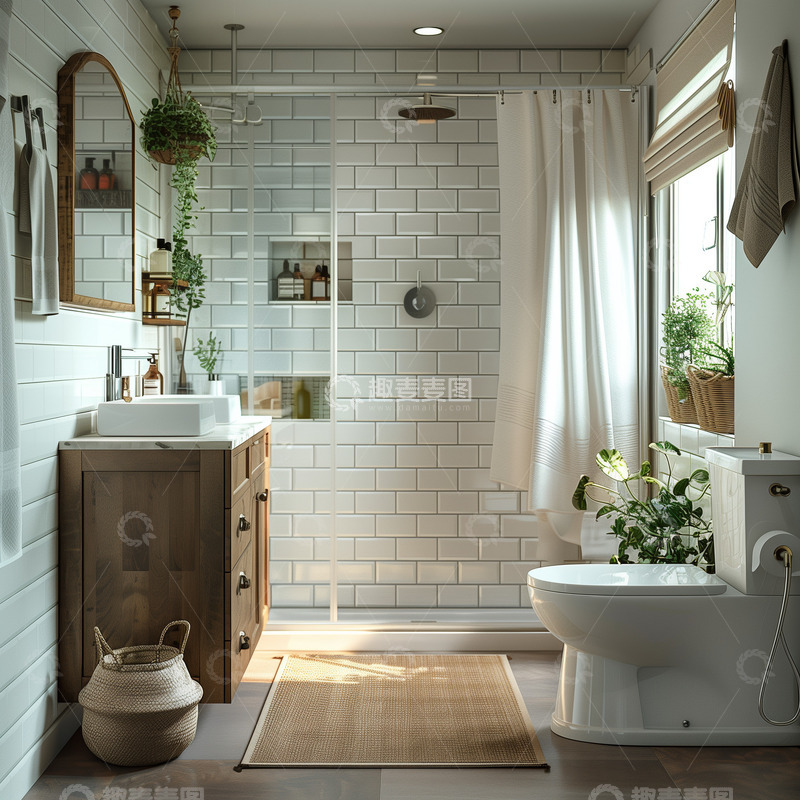 高清大图下载【趣麦麦图】卧室室内家具浴室马桶