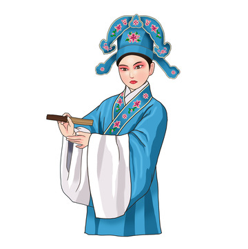 戏剧人物小生扇子生
