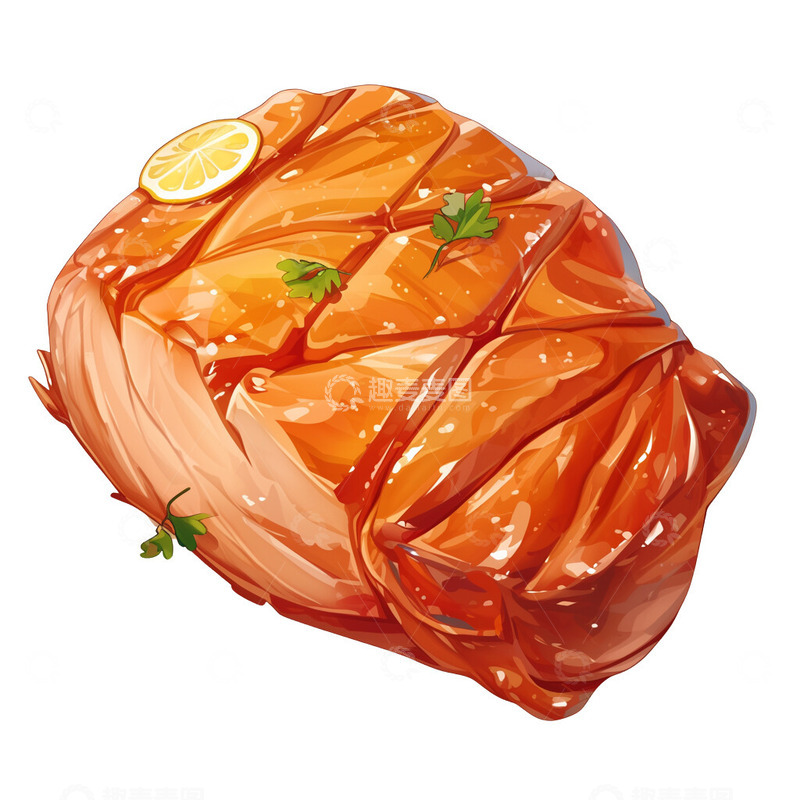 高清大图下载【趣麦麦图】美味的叉烧肉烧肉猪肘肉