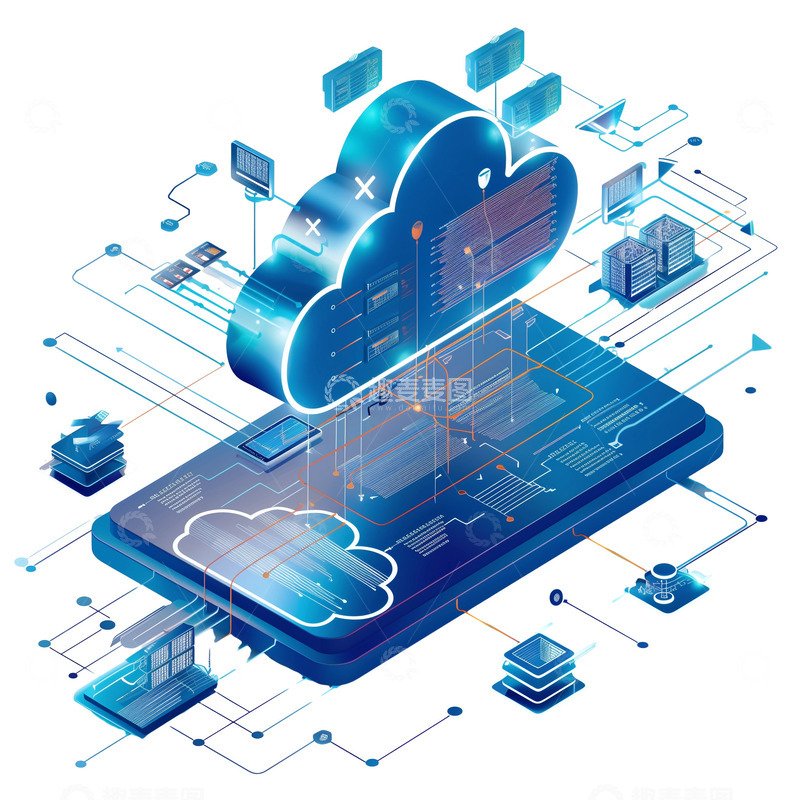 高清大图下载【趣麦麦图】科技感云线条矢量图
