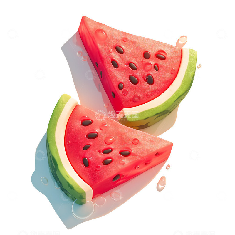 高清大图下载【趣麦麦图】西瓜3D蔬菜2