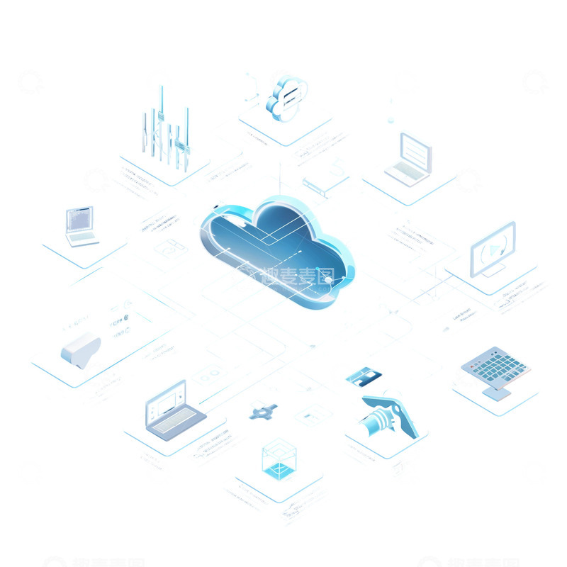 高清大图下载【趣麦麦图】2.5d科技感空间科技元素线条