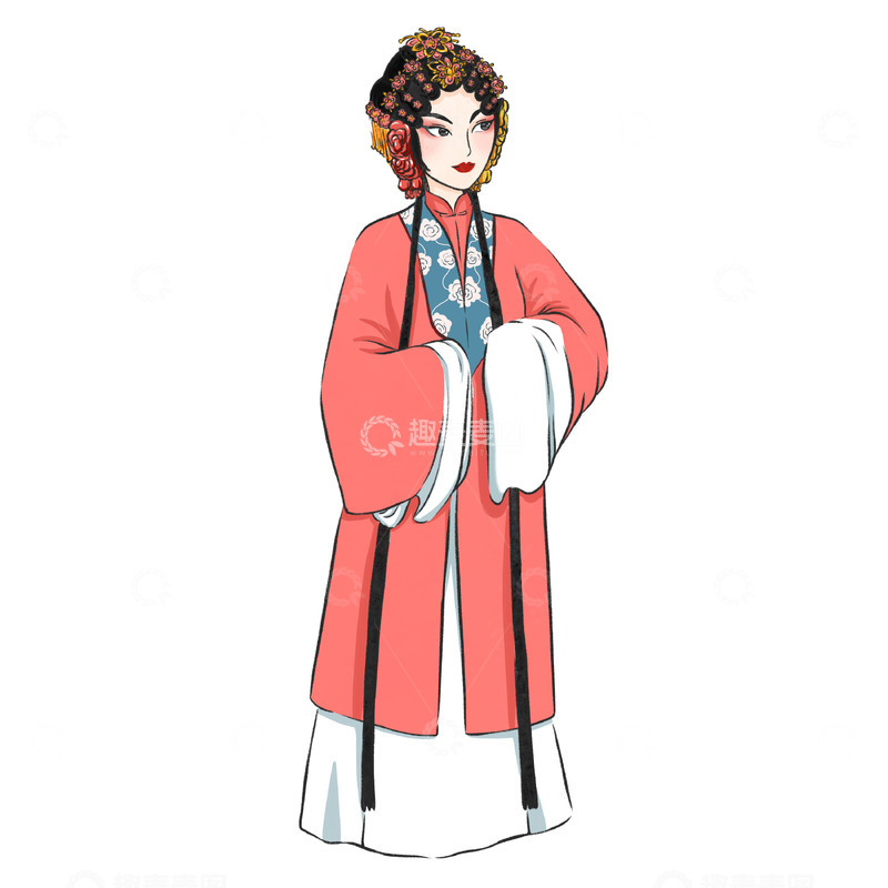 源文件下载【趣麦麦图】世界戏剧日青衣戏剧人物