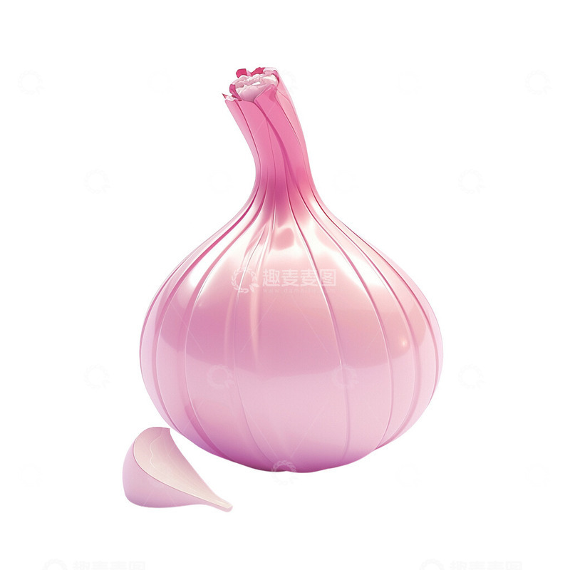 高清大图下载【趣麦麦图】3D卡通大蒜