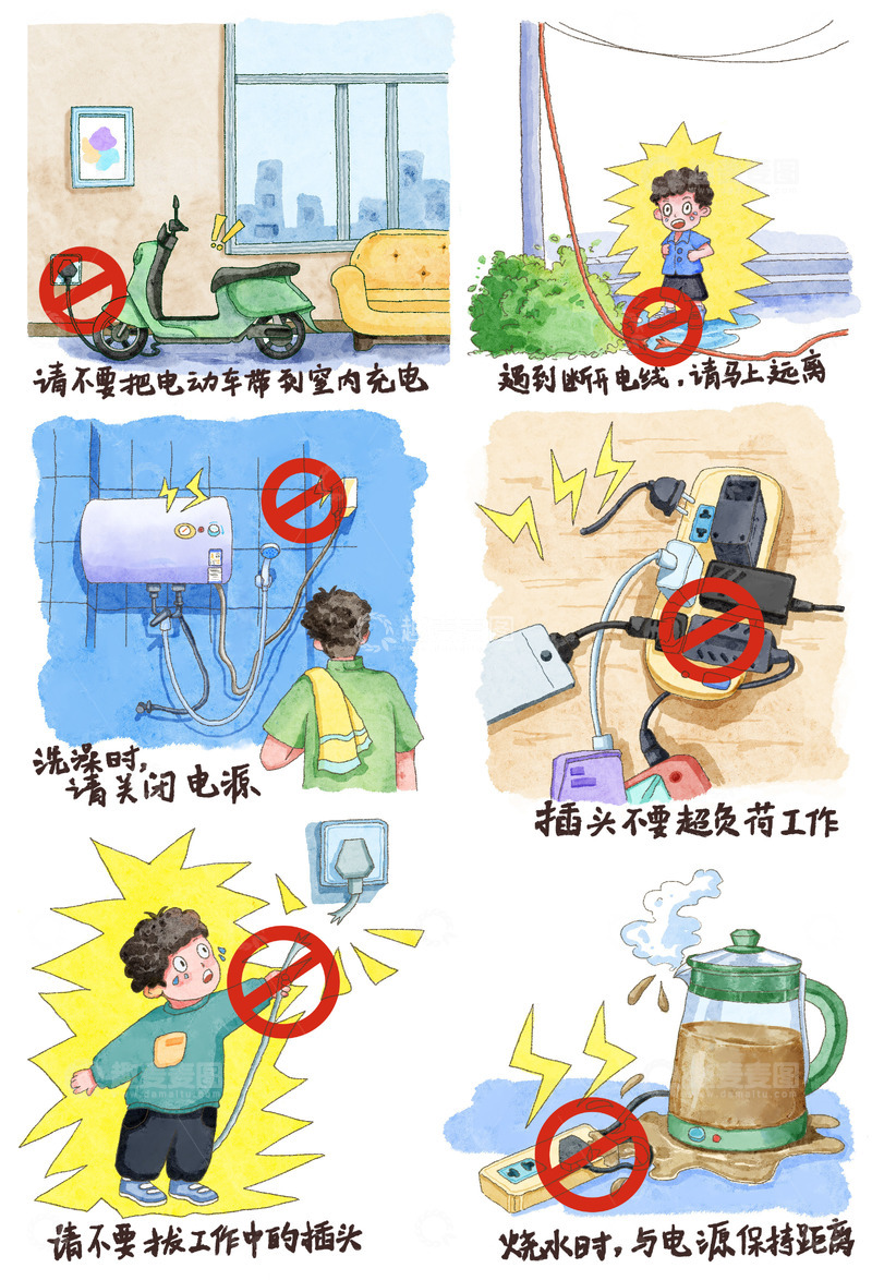 危险行为举动漫画风格