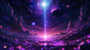 紫色梦幻科技星空背景