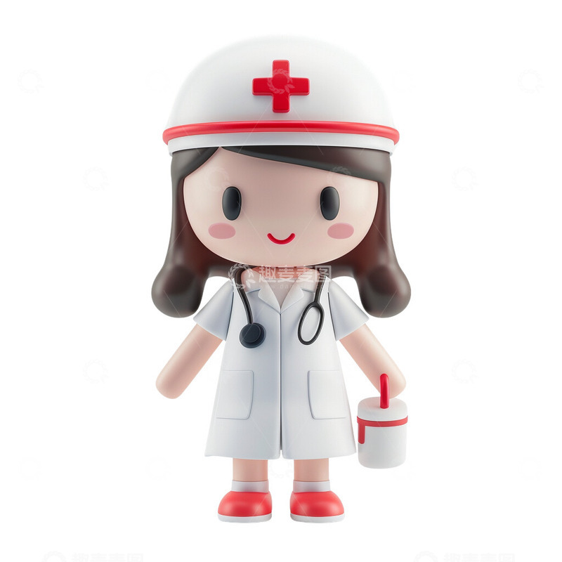 高清大图下载【趣麦麦图】3D护士人物