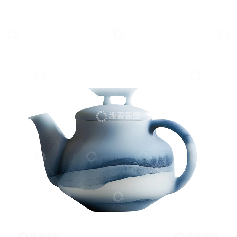 高清大图下载【趣麦麦图】水墨山水茶具
