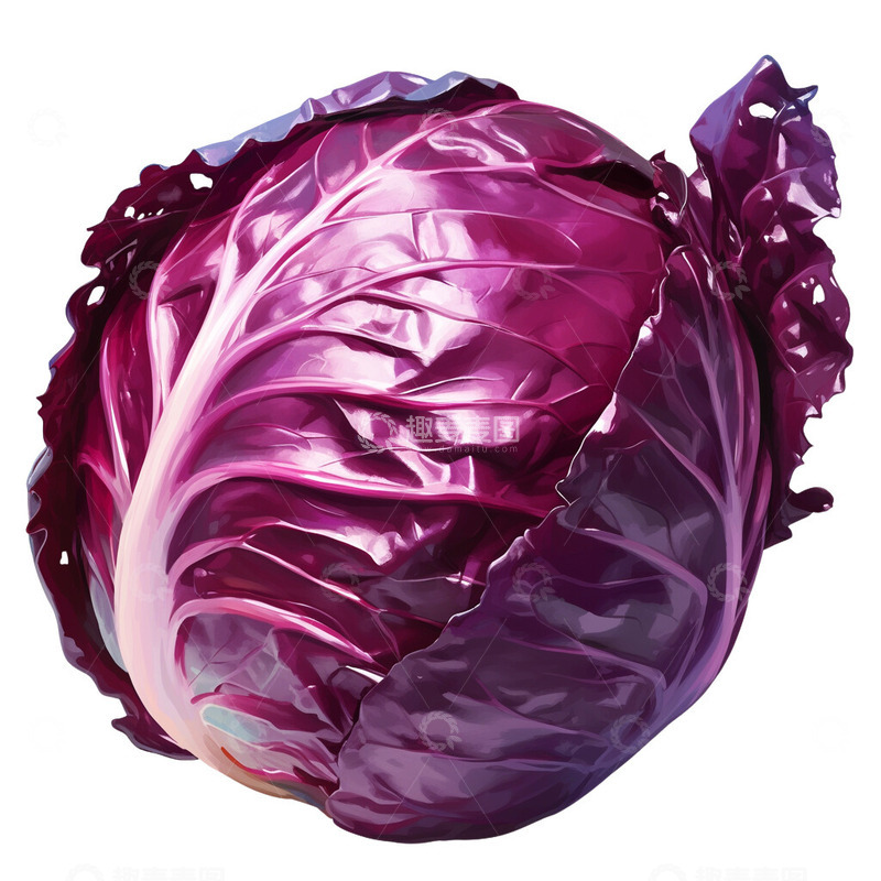 高清大图下载【趣麦麦图】3D紫甘蓝蔬菜