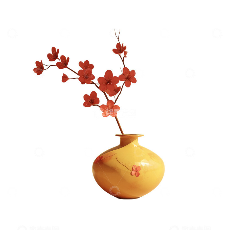 高清大图下载【趣麦麦图】插着花朵的花瓶