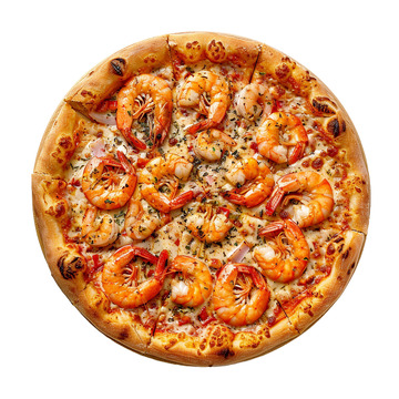 鲜虾肉口味披萨饼