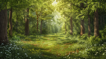 梦幻童话森林背景素材