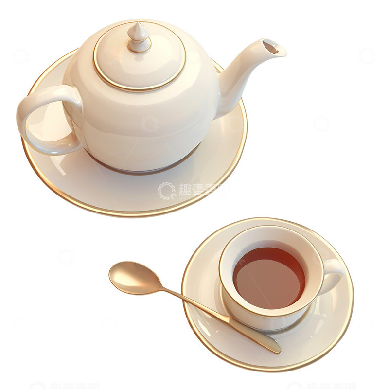 高清大图下载【趣麦麦图】3D茶具茶杯2