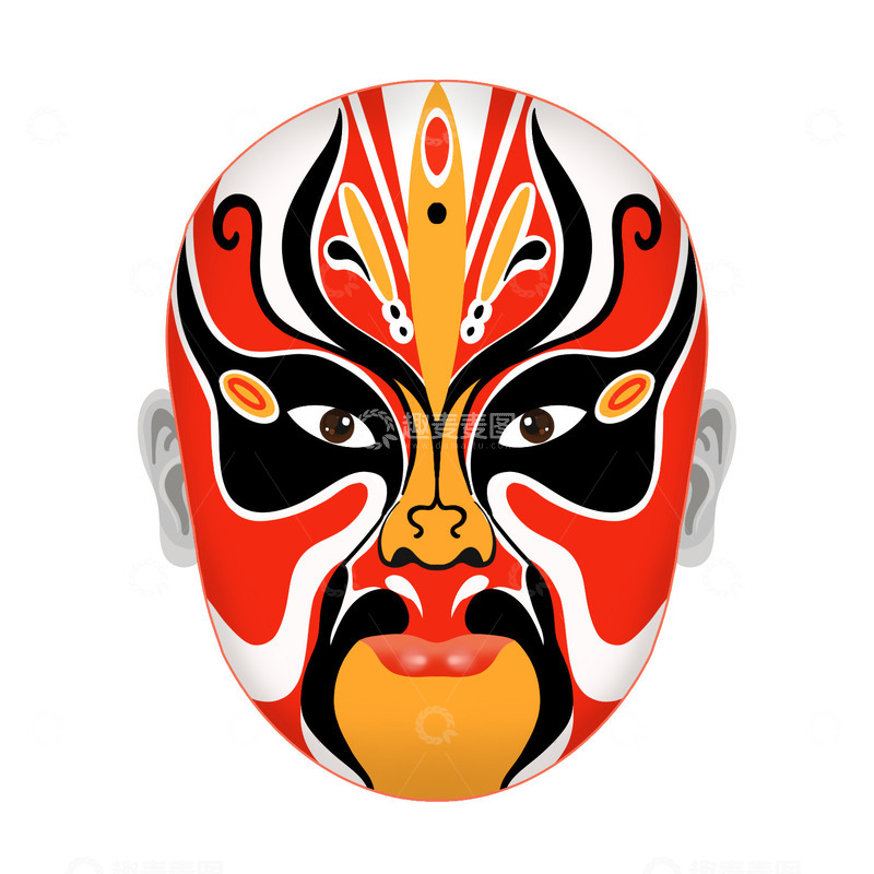 源文件下载【趣麦麦图】京剧脸谱元素
