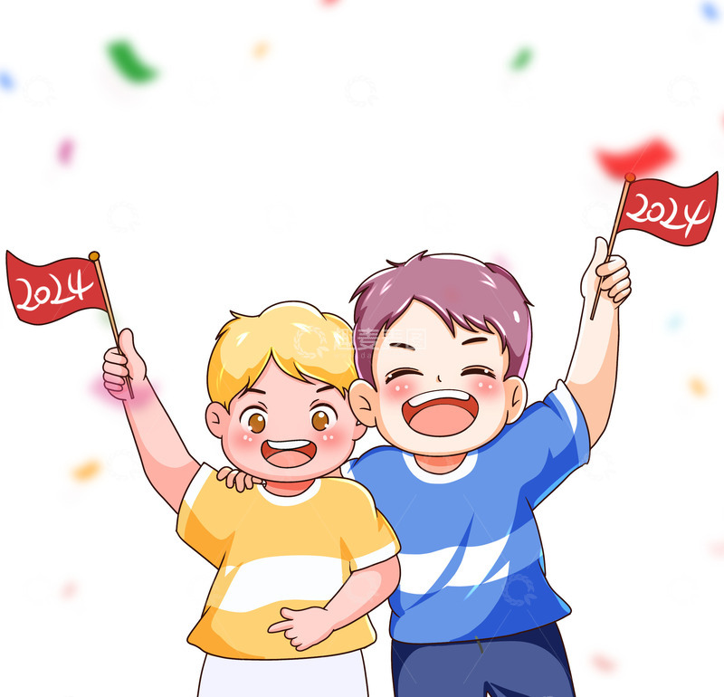 源文件下载【趣麦麦图】庆祝节日人物