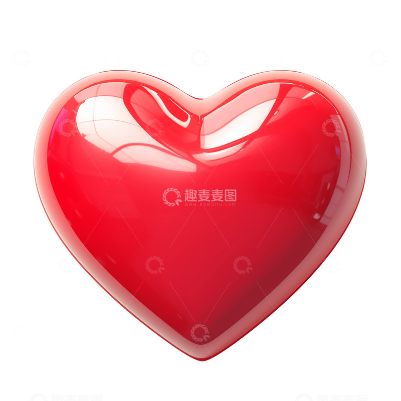 高清大图下载【趣麦麦图】3D建模爱心元素