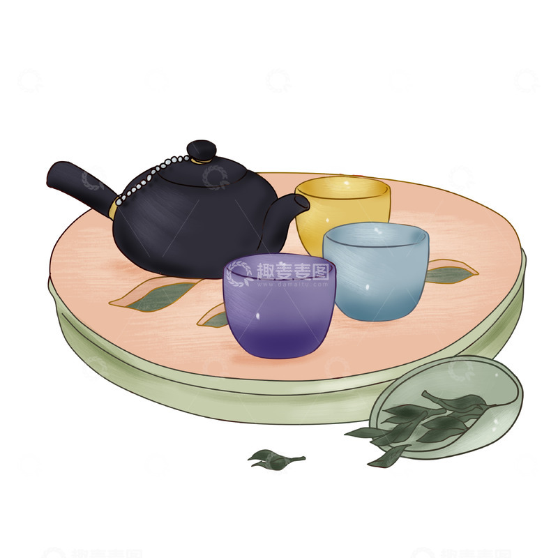 源文件下载【趣麦麦图】茶具茶杯茶叶