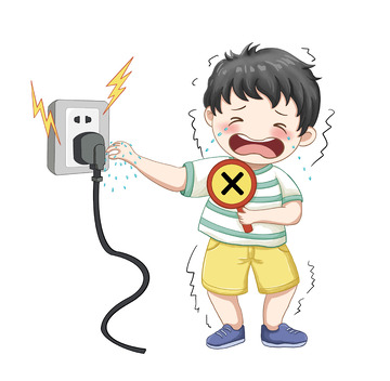 全国中小学生安全教育日用电安全手湿易触电