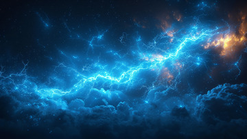 夜空的闪电H5背景素材