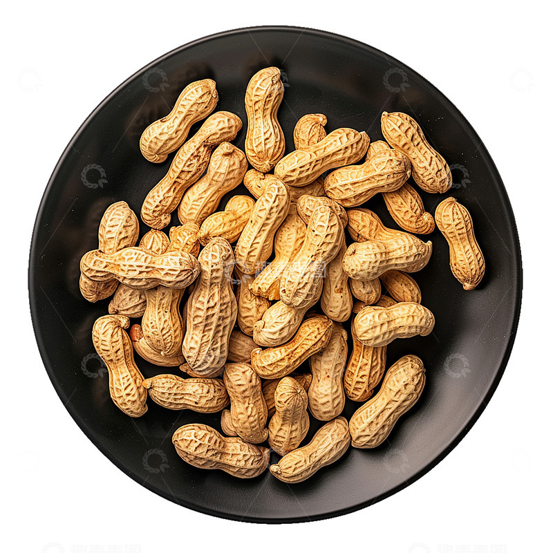 一盘带壳炒货花生