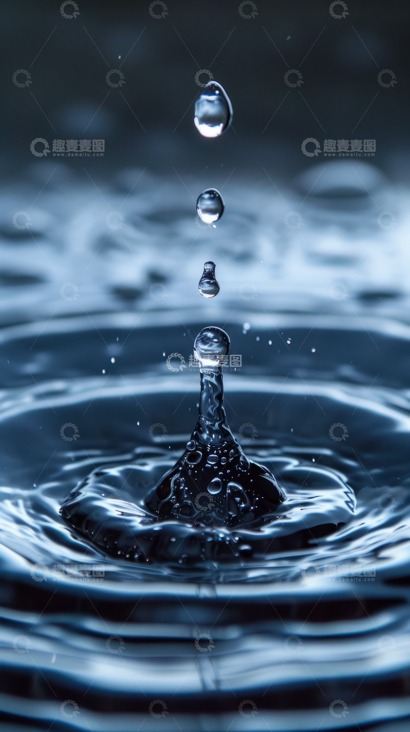 高清大图下载【趣麦麦图】水滴水波纹素材背景