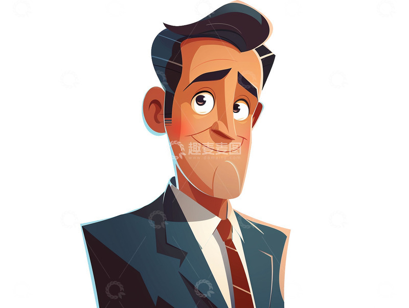 高清大图下载【趣麦麦图】穿着西装微笑的男人