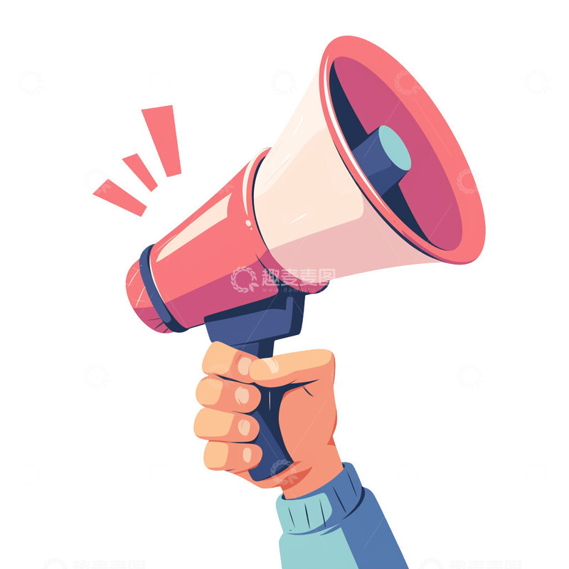 高清大图下载【趣麦麦图】招聘拿着扩音器喇叭
