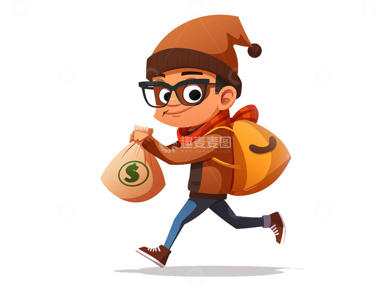 高清大图下载【趣麦麦图】盗取钱袋的小偷