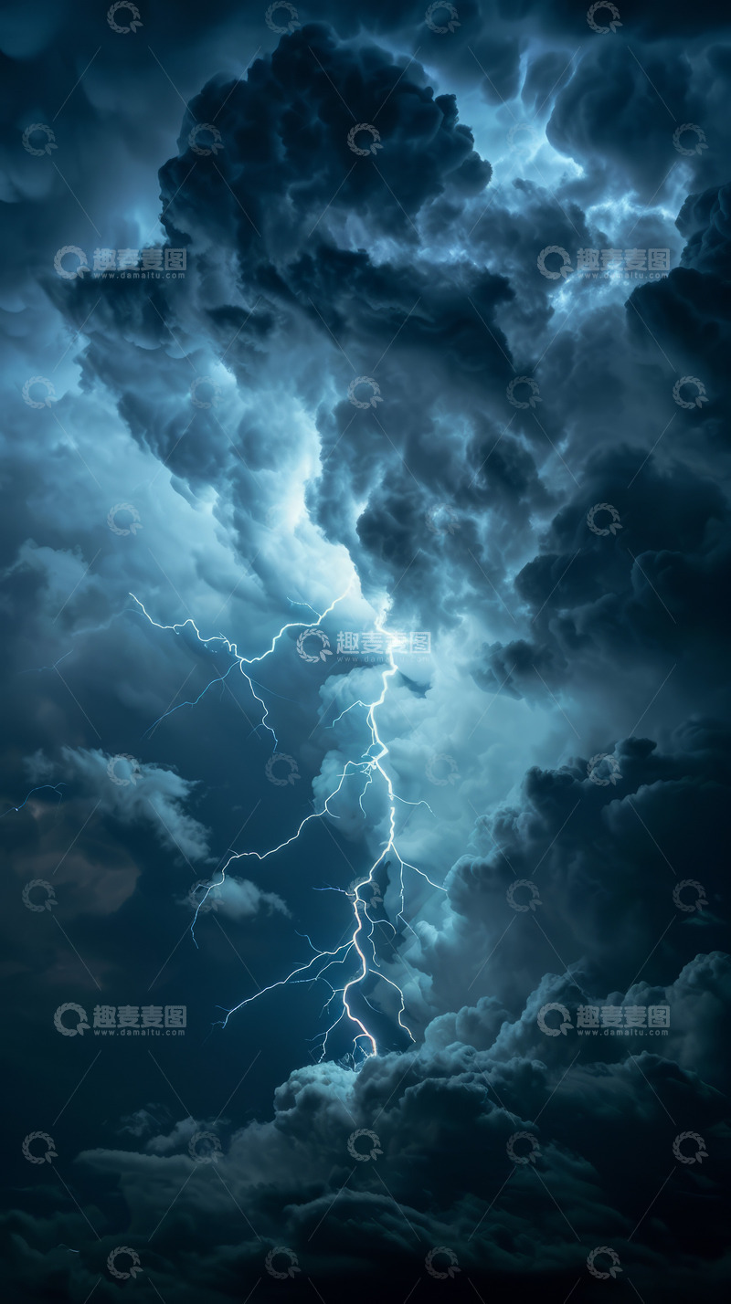 闪电雷电H5背景素材
