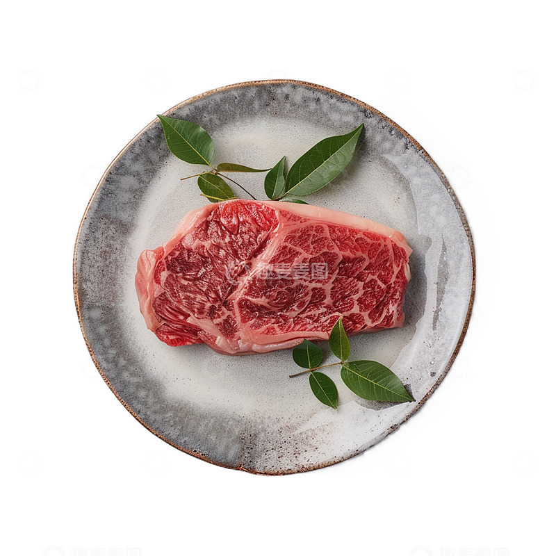 高清大图下载【趣麦麦图】一大片新鲜西餐牛排