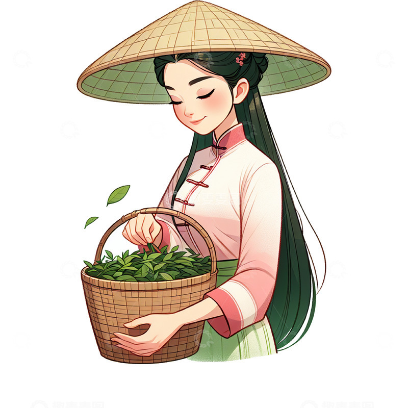 高清大图下载【趣麦麦图】采茶女唯美的人物形象