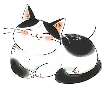 可爱的手绘小猫