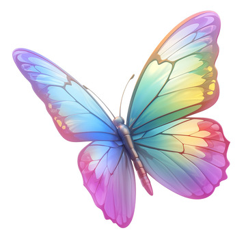 3D彩色蝴蝶