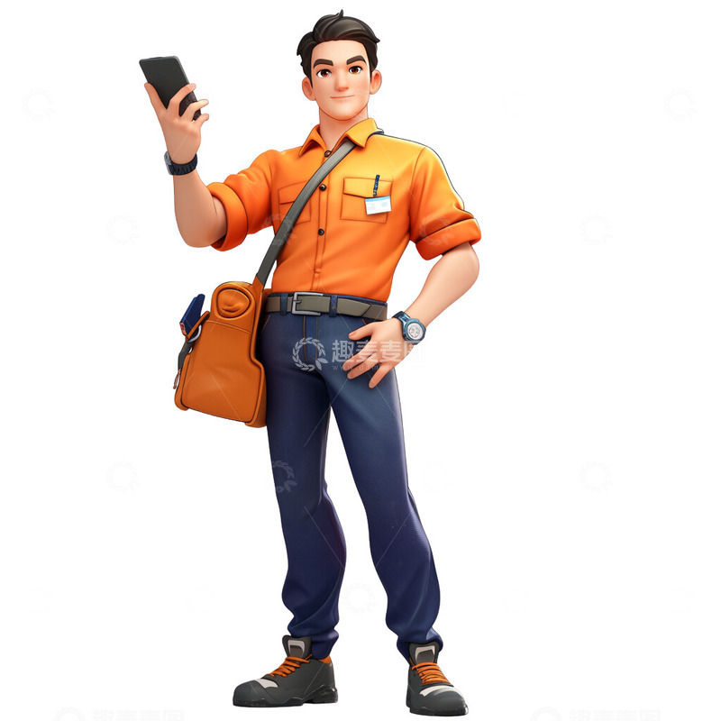 高清大图下载【趣麦麦图】3D春游户外旅行男生