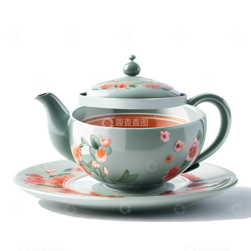源文件下载【趣麦麦图】3D立体茶壶中国风4