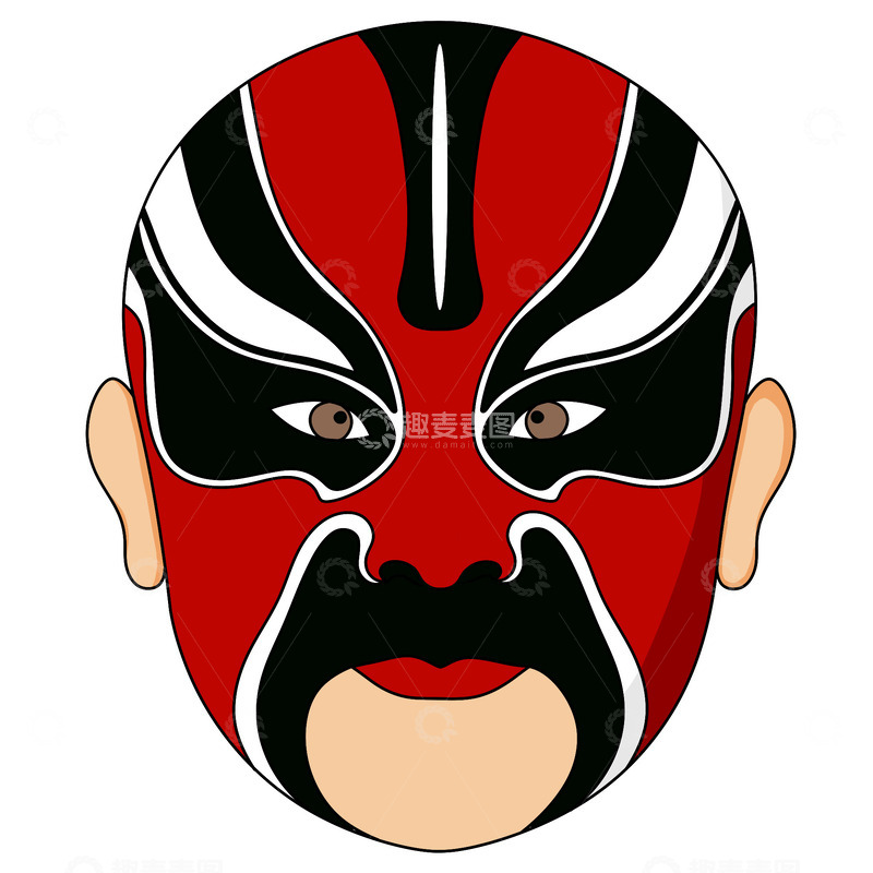 脸谱日脸谱京剧国际脸谱日元素手绘