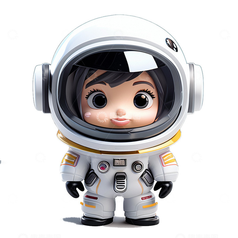 源文件下载【趣麦麦图】3D立体宇航员可爱2