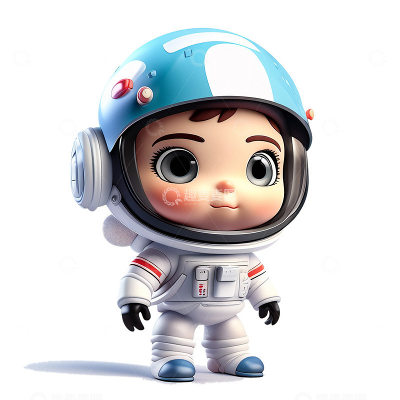 源文件下载【趣麦麦图】3D立体宇航员可爱4