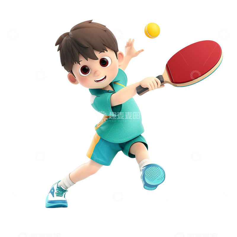 高清大图下载【趣麦麦图】练习打乒乓球的运动体育锻炼的男生