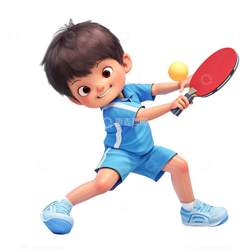 高清大图下载【趣麦麦图】练习打乒乓球的运动体育练习的男生