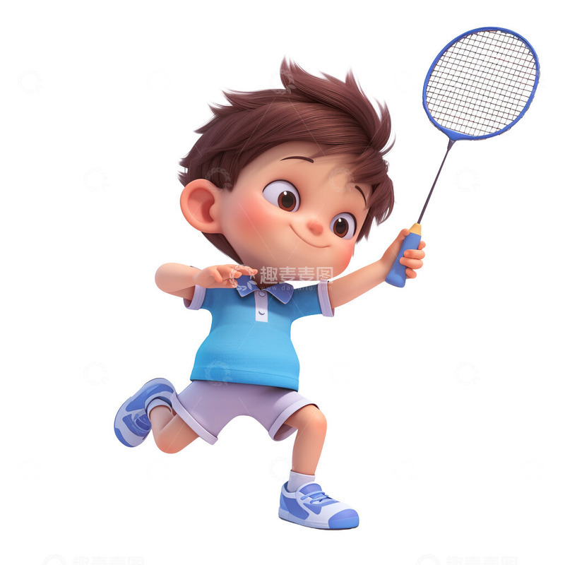 高清大图下载【趣麦麦图】-练习打网球的运动体育锻炼男生